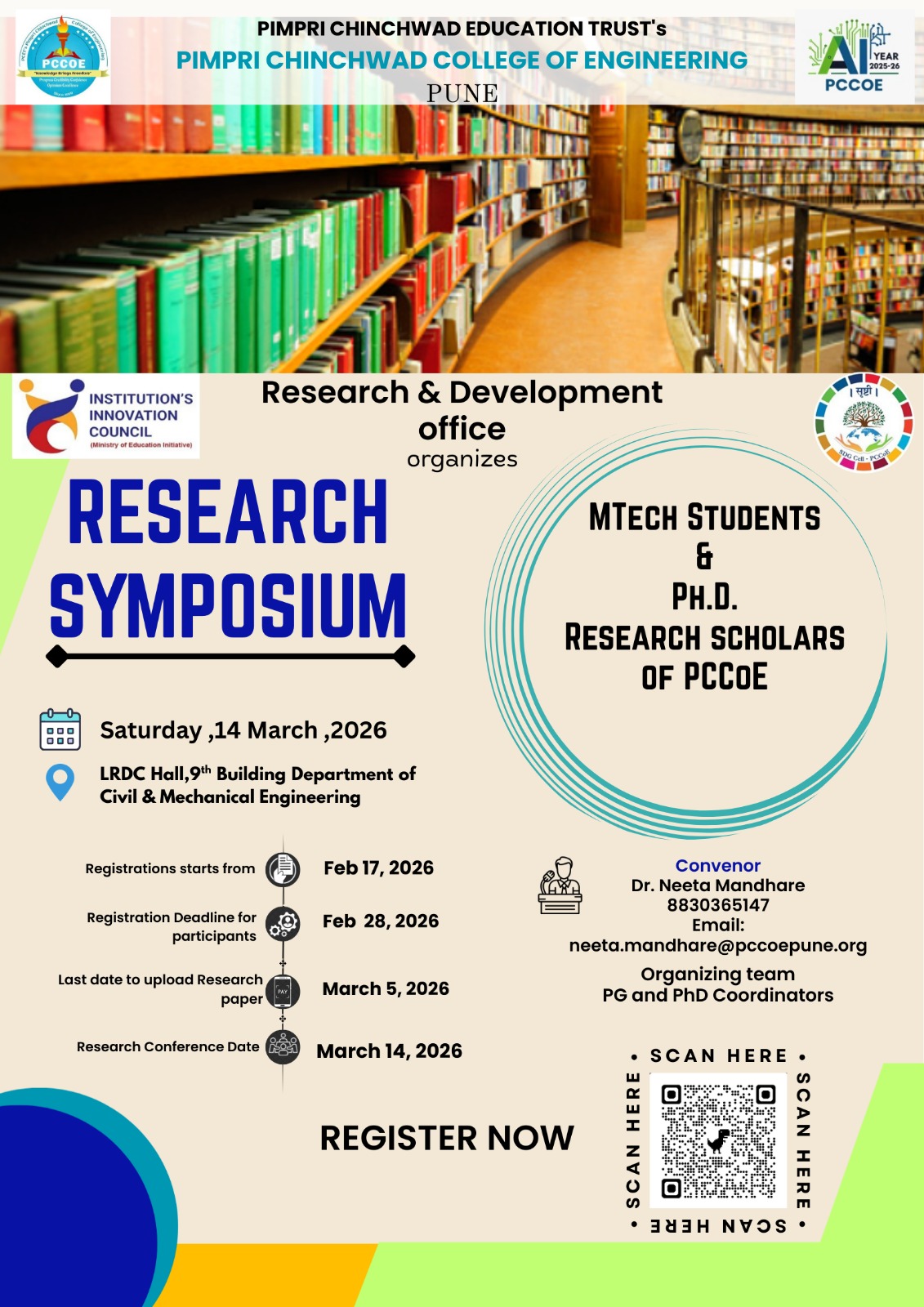 PCCoE Research Symposium 2025-26 Poster